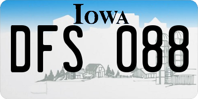 IA license plate DFS088
