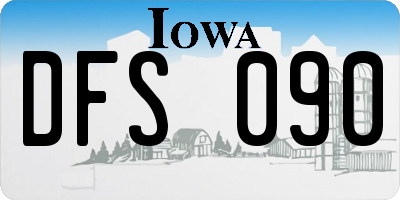 IA license plate DFS090