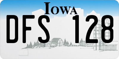IA license plate DFS128