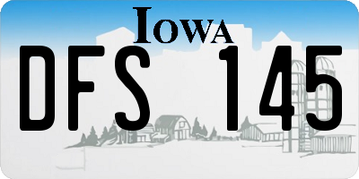 IA license plate DFS145