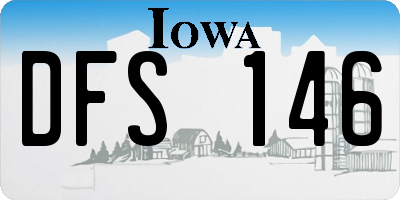 IA license plate DFS146