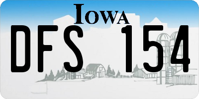 IA license plate DFS154