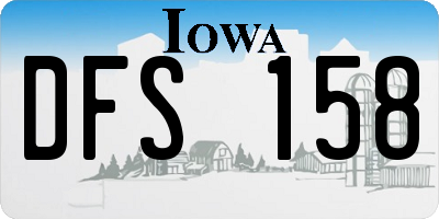 IA license plate DFS158