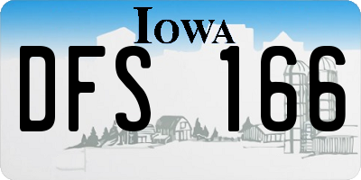 IA license plate DFS166