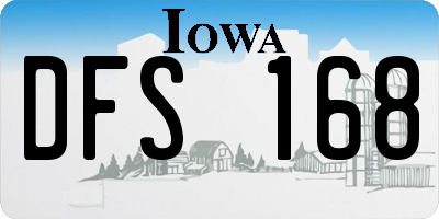 IA license plate DFS168