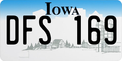 IA license plate DFS169