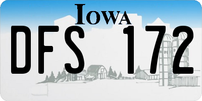 IA license plate DFS172