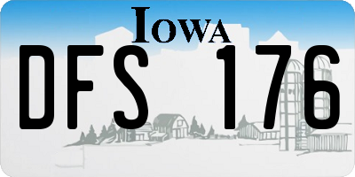 IA license plate DFS176