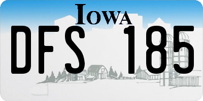 IA license plate DFS185