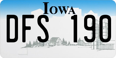 IA license plate DFS190
