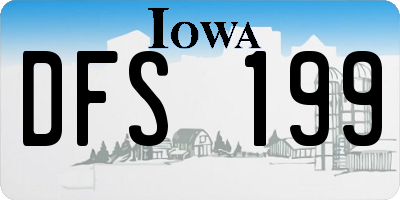 IA license plate DFS199