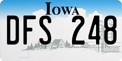 IA license plate DFS248