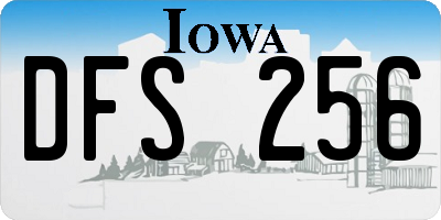 IA license plate DFS256