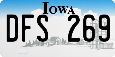 IA license plate DFS269