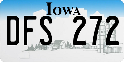 IA license plate DFS272