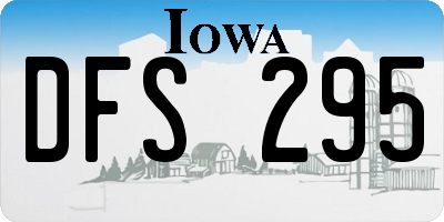 IA license plate DFS295