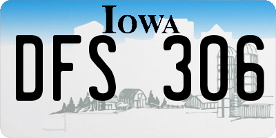 IA license plate DFS306