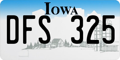 IA license plate DFS325