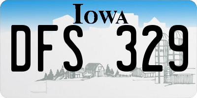 IA license plate DFS329