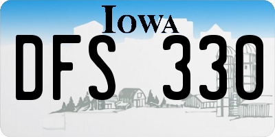 IA license plate DFS330