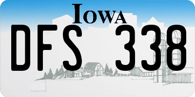 IA license plate DFS338