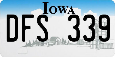 IA license plate DFS339