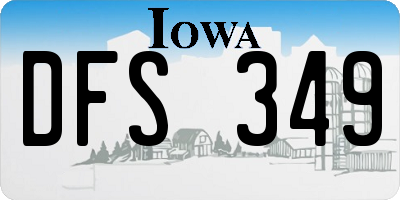 IA license plate DFS349