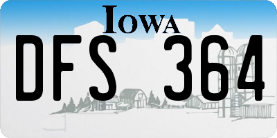 IA license plate DFS364