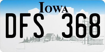IA license plate DFS368