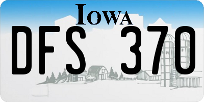 IA license plate DFS370
