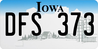 IA license plate DFS373