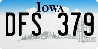 IA license plate DFS379