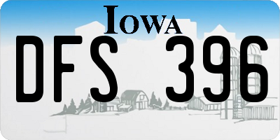 IA license plate DFS396