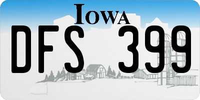 IA license plate DFS399