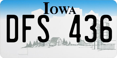 IA license plate DFS436