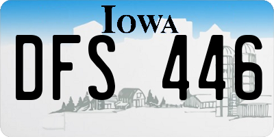 IA license plate DFS446