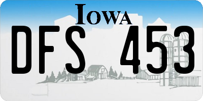 IA license plate DFS453