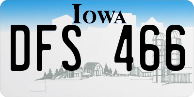 IA license plate DFS466