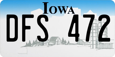 IA license plate DFS472