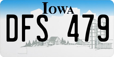IA license plate DFS479