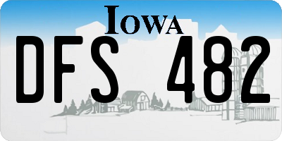IA license plate DFS482