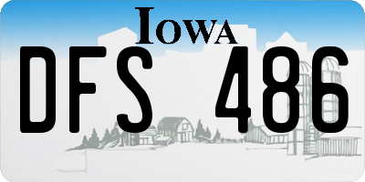 IA license plate DFS486