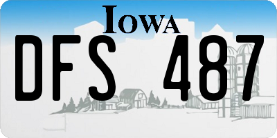 IA license plate DFS487
