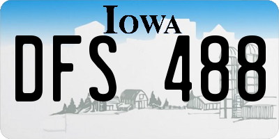 IA license plate DFS488