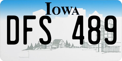 IA license plate DFS489