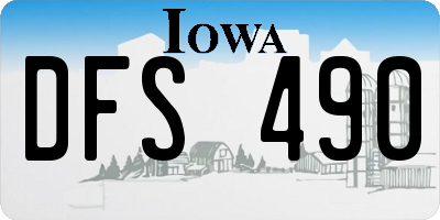 IA license plate DFS490