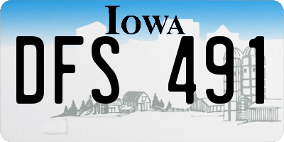 IA license plate DFS491