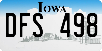 IA license plate DFS498