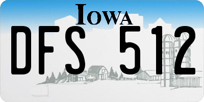 IA license plate DFS512