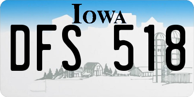 IA license plate DFS518